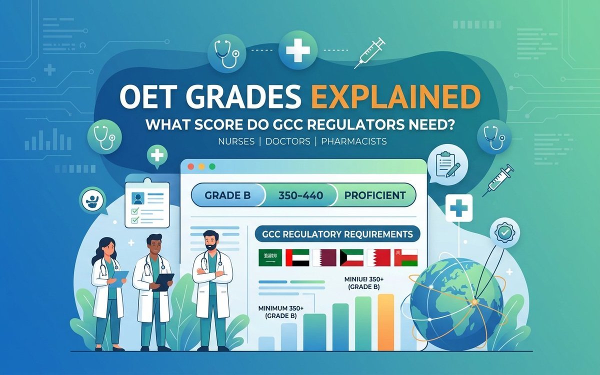 OET grades explained: what score do GCC regulators need